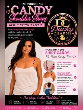 Ducky Charmz- Shoulder Candy Strap Tank, Various to Choose From or CUSTOMIZABLE